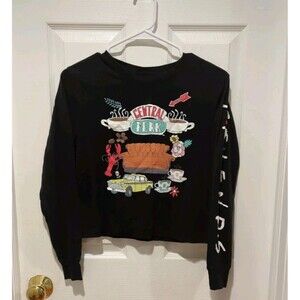 Friends Size Small T Shirt Black Love Tribe Crop Central Perk Pivot Sofa Lobster